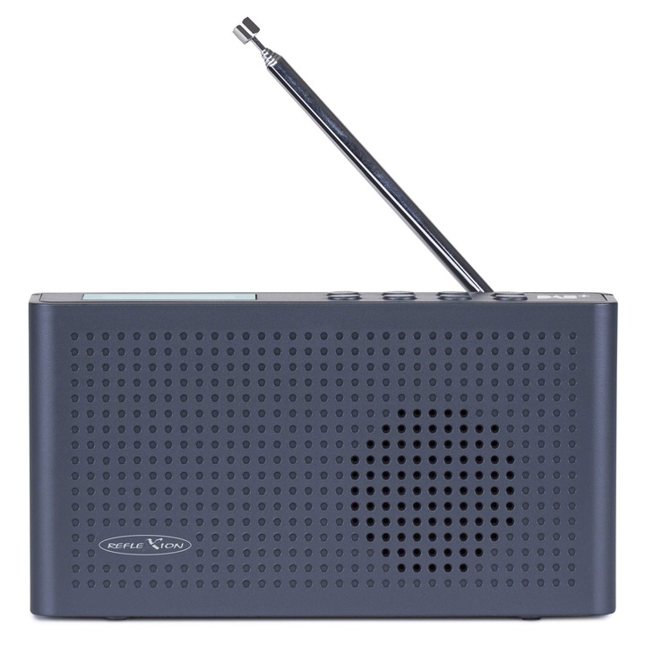 Reflexion TRA26DAB Radio FM portabil cu afisaj DAB/DAB+ (16 wati), baterie integrata, 20 locatii de memorie pentru statii, negru