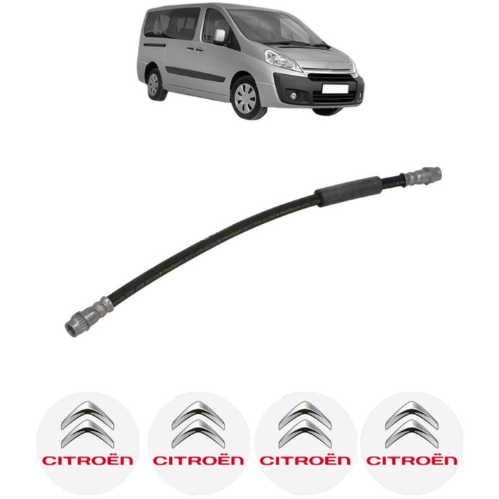 Furtun frana Spate Dreapta / Stanga CITROEN JUMPY II (VF7) 1.6 HDi 90 16V 90 CP din 2007 - 2016, 4x Stickere auto cu CITROEN