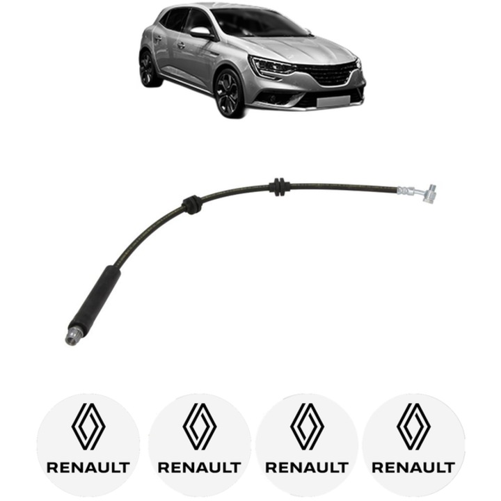 Furtun frana Fata Dreapta / Stanga RENAULT MEGANE IV Hatchback (B9A/M/N_) 1.0 TCe 115 (B9MD, B9MW) 114 CP din 2020, 4x Stickere auto cu RENAULT