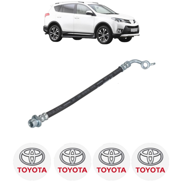 Furtun frana Spate Dreapta TOYOTA RAV 4 IV VAN (_A4_) 2.0 D4d (WWA42) 143 CP din 2015 - 2018, 4x Stickere auto cu TOYOTA