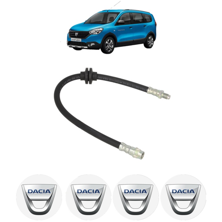 Furtun frână BOSCH DACIA LODGY 1.3 TCe 100, lungime 417mm, cu 4 stickere auto