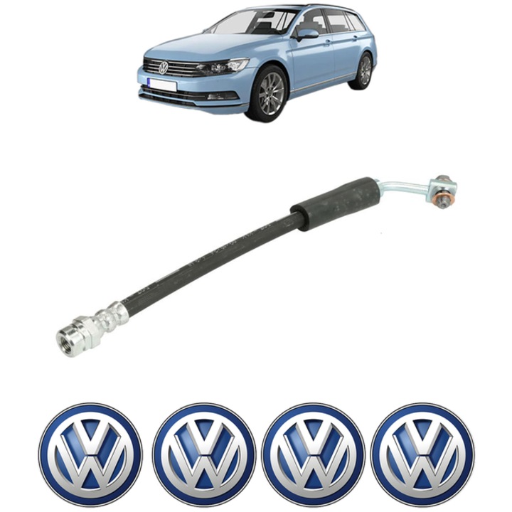Furtun frana Spate Dreapta / Stanga Volkswagen PASSAT B8 Variant (3G5, CB5) 2.0 TDI 4motion 150 CP din 2014 - 2024, 4x Stickere auto cu Volkswagen