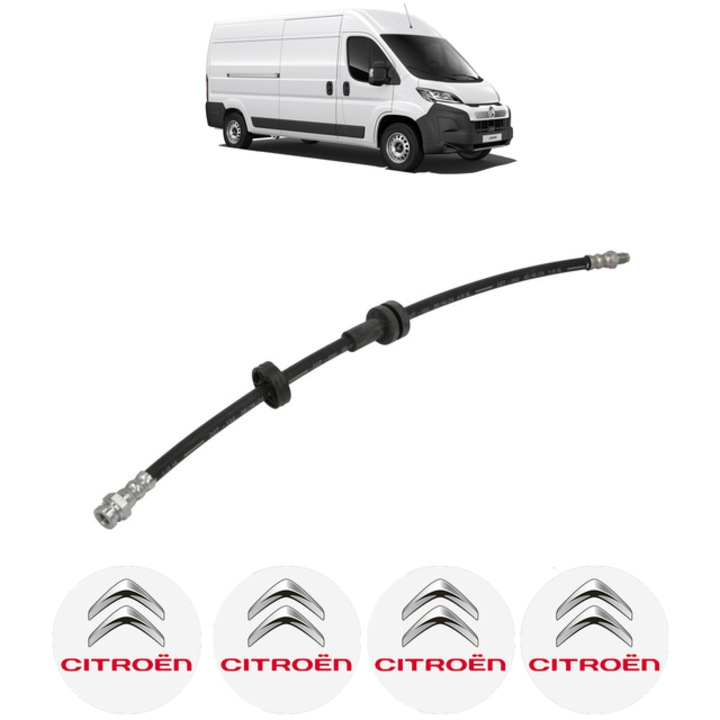 Furtun frana Fata Dreapta / Stanga CITROEN JUMPER III Platform/Chassis 2.2 HDi 120 120 CP din 2006 - 2016, 4x Stickere auto cu CITROEN