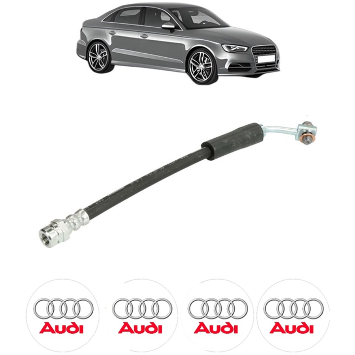Furtun frana spate Dreapta/Stanga AUDI A3 Limousine 2.0 TFSI 190 CP, 234 mm, 4 stickere auto
