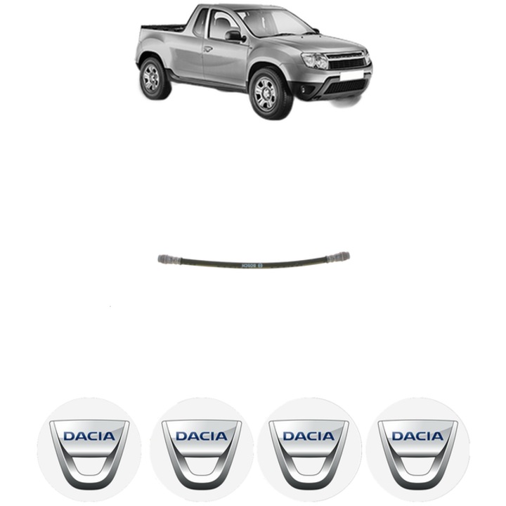 Furtun frana Spate Dreapta DACIA LOGAN Pickup (US_) 1.6 MPI 85 84 CP din 2010, 4x Stickere auto cu DACIA