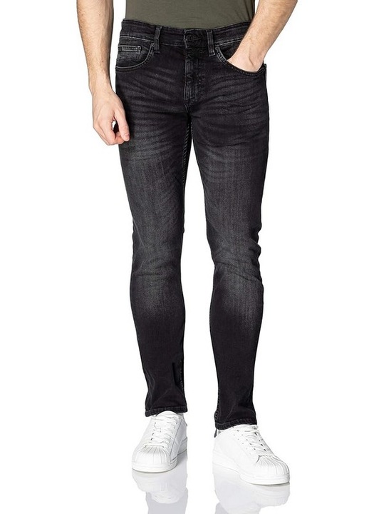 Blugi GAVIN, drepti si elastici pentru barbati, negru, marime 30/34, QS