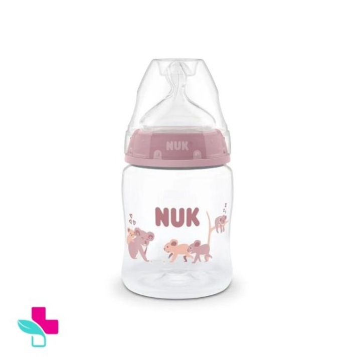 Biberon din plastic NUK First Choice Koala cu tetina din silicon si temperatura reglabila 0m+ 150ml