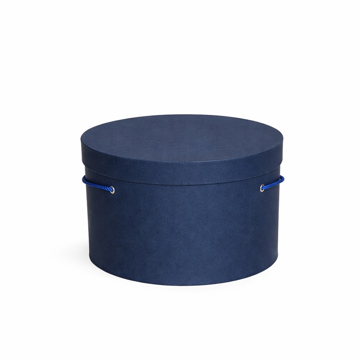 Cutie trusou rotunda - bleumarin