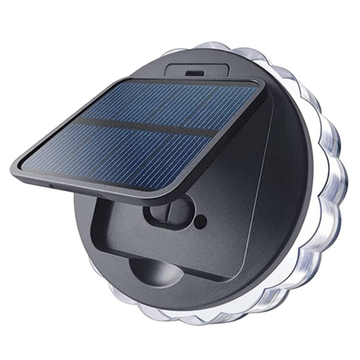 Set 4 lampi solare LED pentru gard model SOARE cu senzor lumina