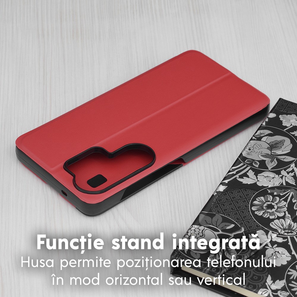 Husa pentru Samsung Galaxy S26 Ultra Tip Carte, S-View, Functie de Stand, Calitate Premium, Antisoc, Protectie Sporita, Rosu
