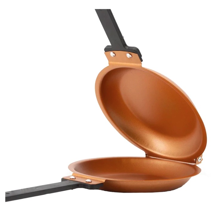 Двоен тиган за палачинки с незалепващо покритие и студени дръжки