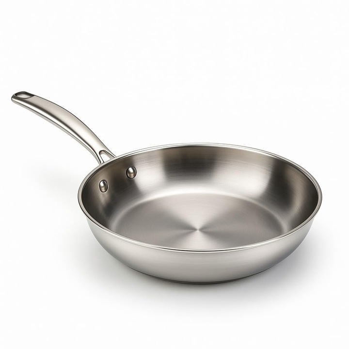 Tigaie inox 26cm, WECOOK, baze tripla, maner ergonomic, inductie, potrivita pentru cuptor