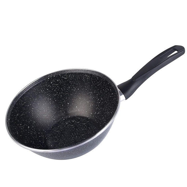 MAGEFESA 02108247 Wok Gransasso 28 cm, otel emailat, negru