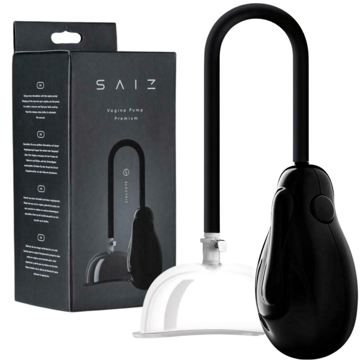 Pompa vaginala Saiz, negru, waterproof, plastic/silicon