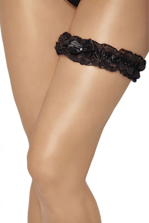 Jartoera, Roxana 6810, poliester/dantela, negru, One Size INTL