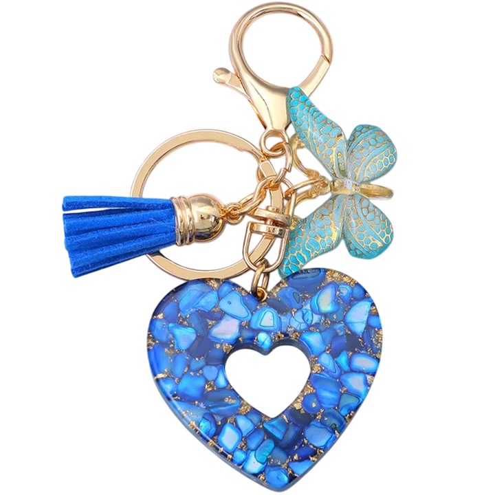 Breloc Heart - Albastra