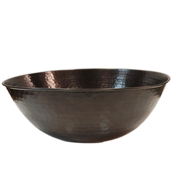 Chiuveta Domotechnika DARK ANTIQUE din cupru 40x16 cm, forjata manual