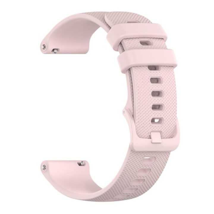 Szilikon szíj Huawei Watch GT4 41mm, GT 5 41mm, GT5 Pro 42mm, GT 6 41mm, Watch 5 42 mm, Xiaomi Watch S4 41mm, Realme Band 2, Garmin Forerunner 255S, Venu 2S 3S 4 41mm, Vivoactive 4S, 18 mm, Rózsaszín