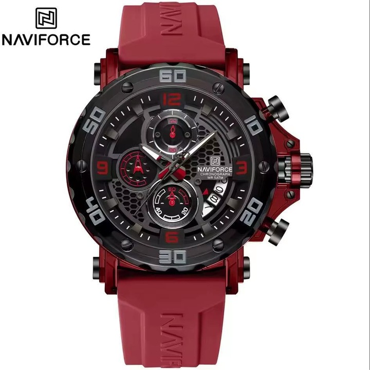 NAVIFORCE MR-38578 karóra - Piros / Fekete