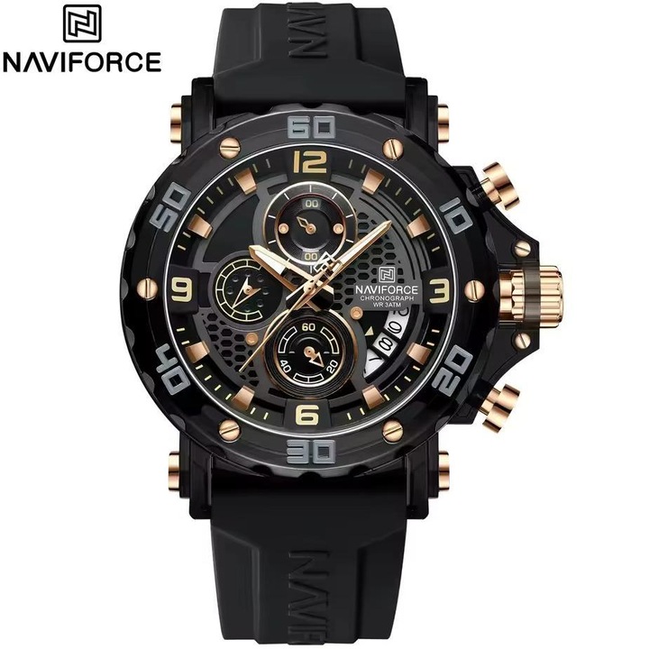 NAVIFORCE MR-38581 karóra - Fekete / Arany / Tip2