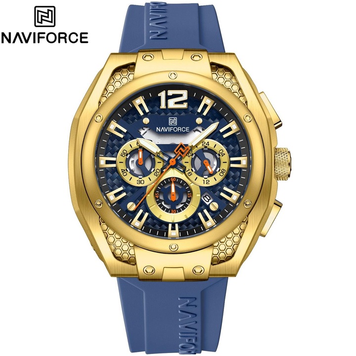 Ceas NAVIFORCE MA-38613 - Albastru / Aurie