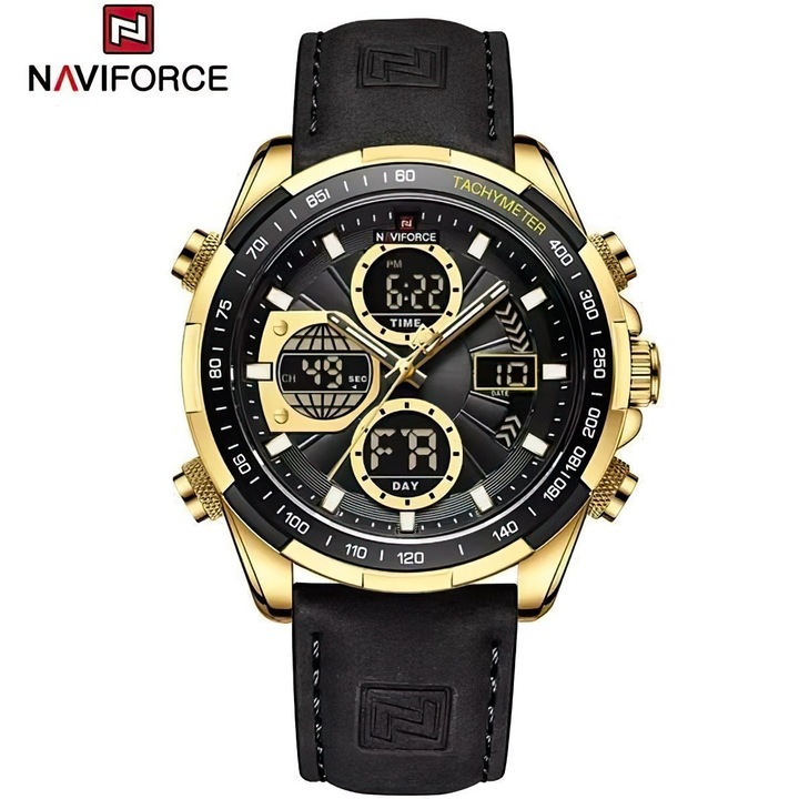 Ceas NAVIFORCE MI-38650 - Negru / Aurie