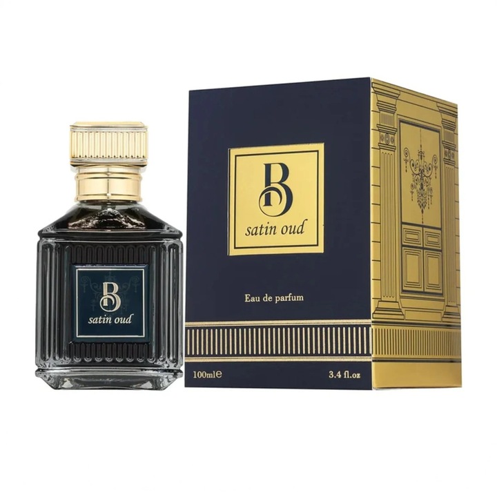Apa de Parfum Fragrance World B Satin Oud, Unisex, 100 ml