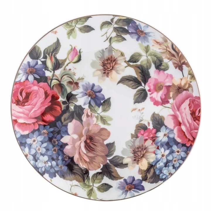 Desszert tányér, Altom, Roza kollekció, 20cm, többszínű