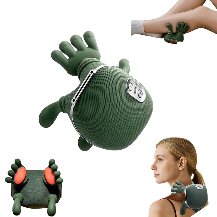 Aparat de Masaj Cervical 4D cu Incalzire, Fara Fir, 3 Moduri, pentru Relaxare