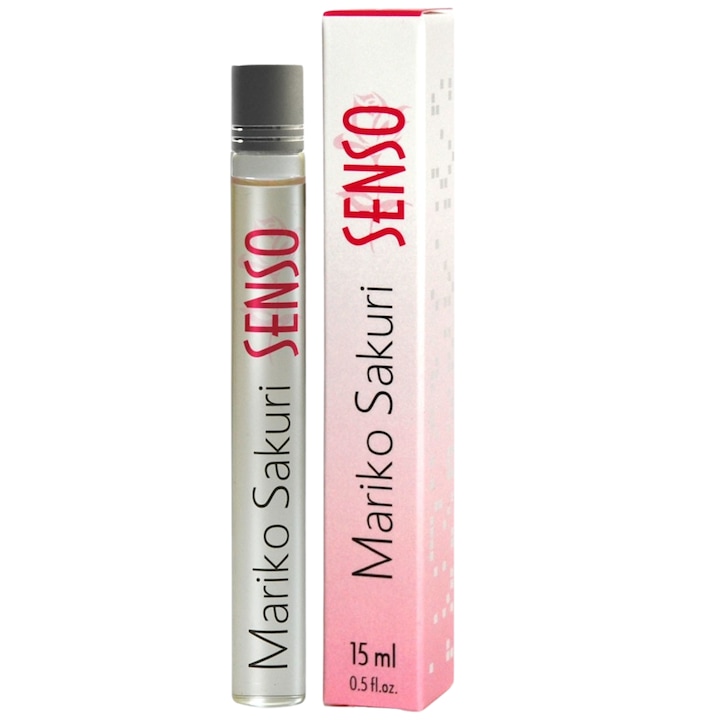 Parfum feromoni pentru femei, Aurora, Mariko Sakuri SENSO, 15 ml, note florale, ambra, multicolor