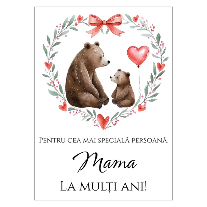 Felicitare aniversare zi de naștere mama, 13x18 cm, cu plic - model 1