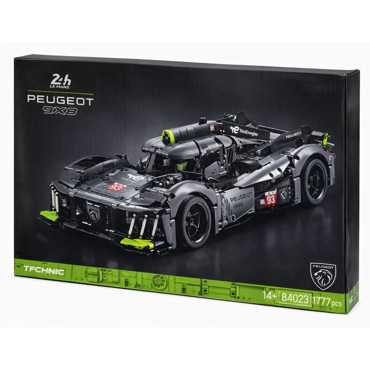 Set de constructie, model de masina de curse, 1775 piese, multicolor, 14+