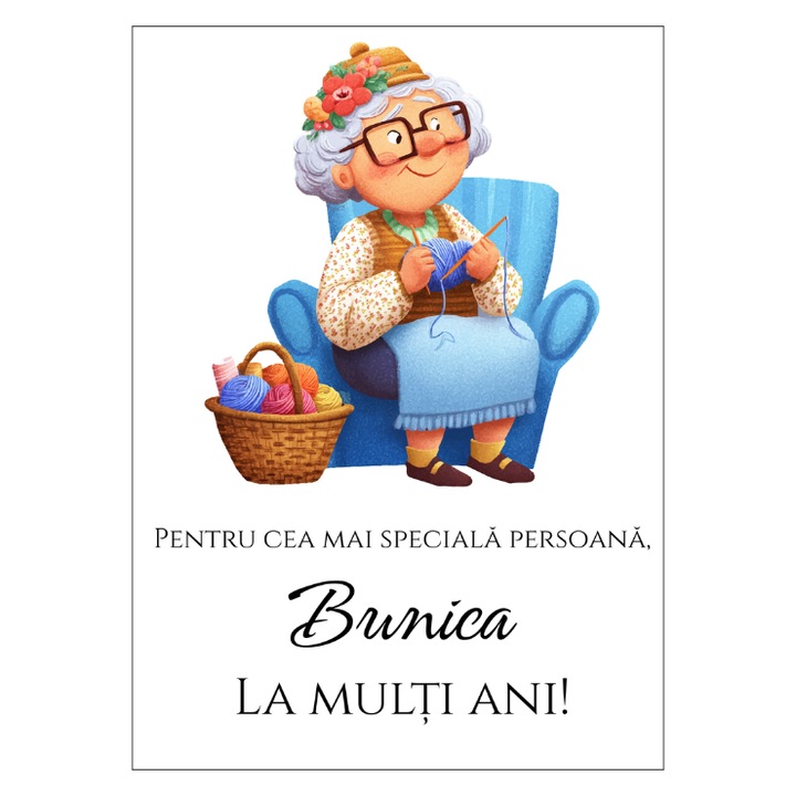 Felicitare 13x18cm cu plic- aniversare/zi nastere bunica