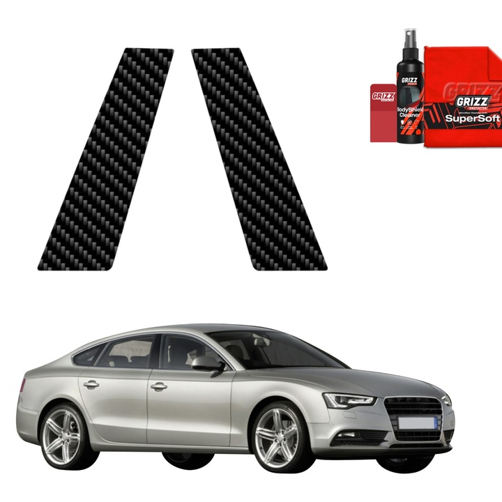 Folie carbon pentru stalpi, Grizzprotector - Bodyshield Carbon Pentru Audi A5 8T Suv 5D