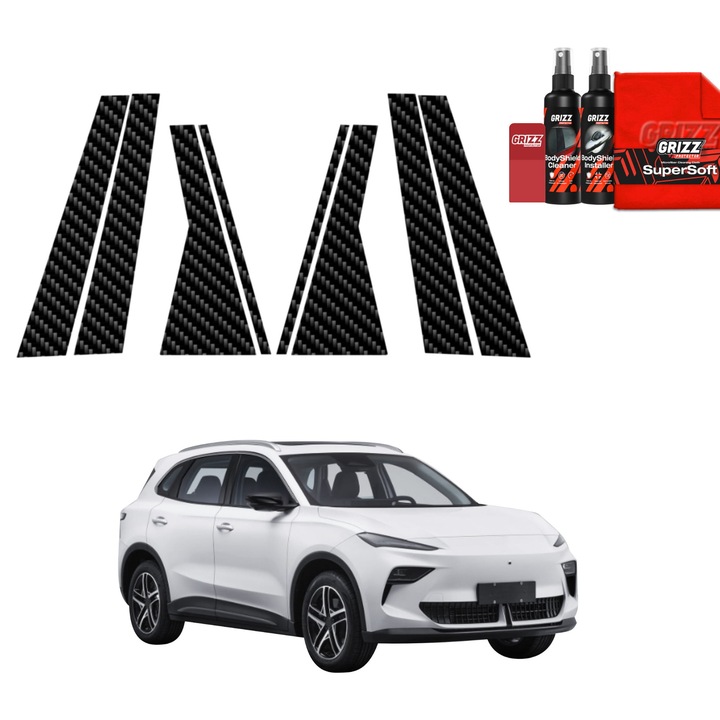 Folie carbon pentru stalpi, Grizzprotector - Bodyshield Carbon Pentru Mg S5 Ev