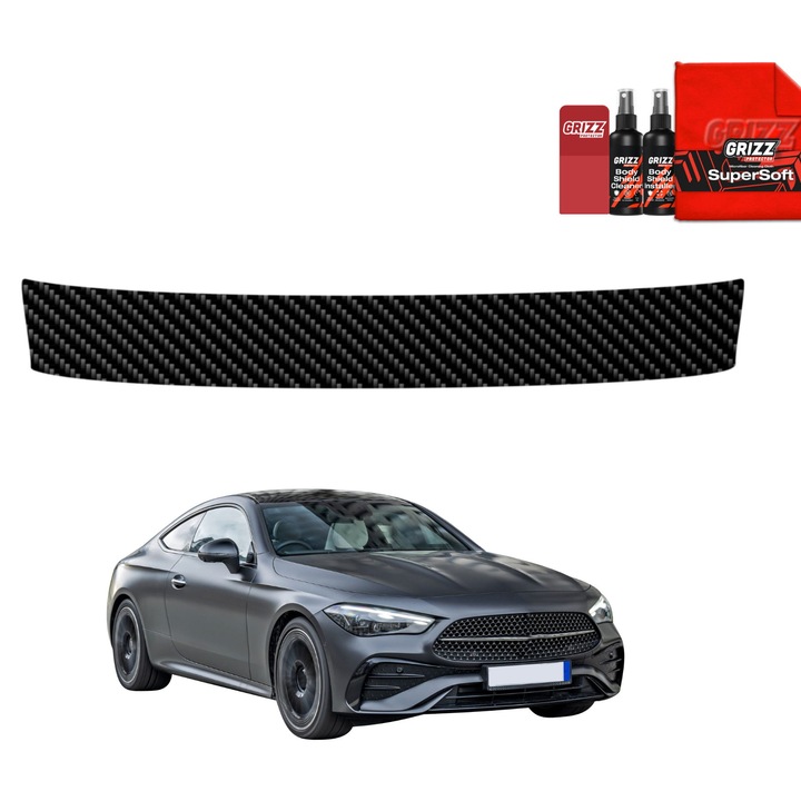 Folie carbon pentru pragul portbagajului, Grizzprotector - Bodyshield Carbon Pentru Mercedes Cle 300