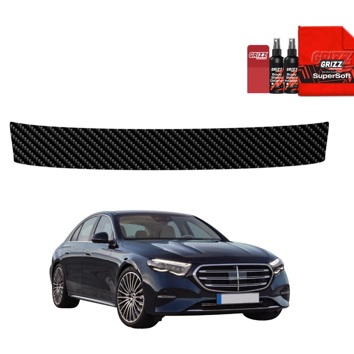 Folie carbon pentru pragul portbagajului, Grizzprotector - Bodyshield Carbon Pentru Mercedes E Klasa