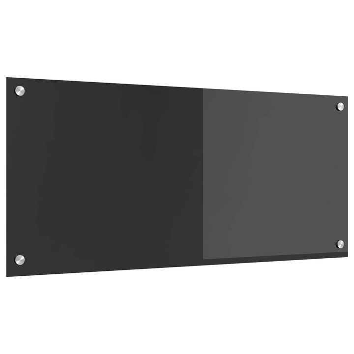 vidaXL Konyhai splashback Sötétszürke 90 x 40 cm edzett üveg 42001244