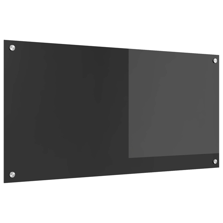 vidaXL Konyhai splashback Sötétszürke 100 x 50 cm edzett üveg 42001248
