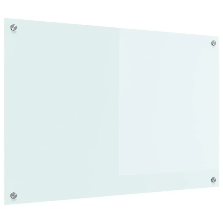 vidaXL Konyhai splashback Fehér 90 x 60 cm edzett üveg 42018016