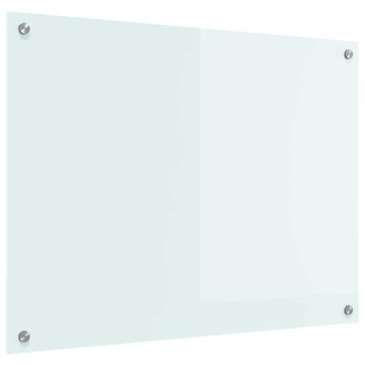 vidaXL Konyhai splashback Fehér 80 x 60 cm edzett üveg 42018013