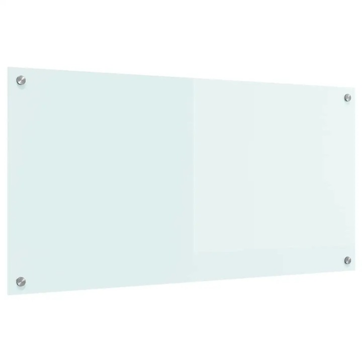 vidaXL Konyhai splashback Fehér 100 x 50 cm edzett üveg 42018018