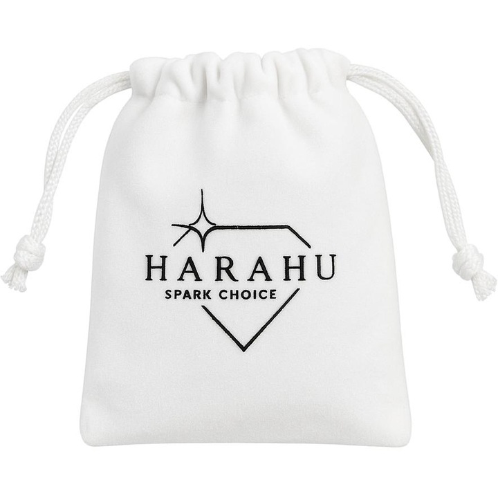 Punga cadou din catifea HARAHU - Alb / 7x9cm