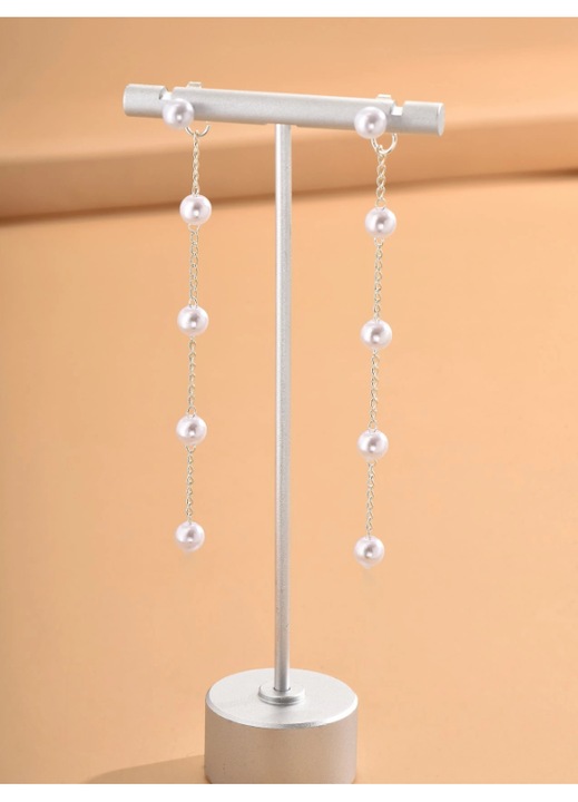 Cercei Lungi cu Perle, Aurii - 340933