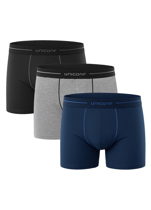Set 3 buc boxeri pentru barbati BB125SET1, multicolor, Uniconf, L