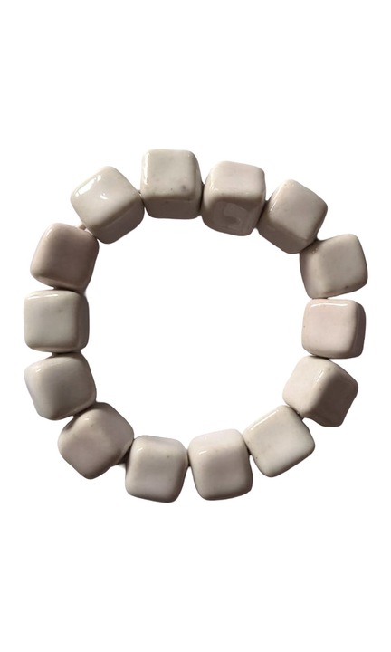 Bratara 10119 din ceramica, alba