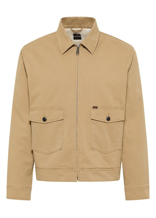 Ferfi Dzseki, Lee, Chetopa Jacket, Regular Fit, Klasszikus Dizajn, Kapucni Nelkul, Fedwqfrmoar, Pamut, XL, Bezs, Bézs