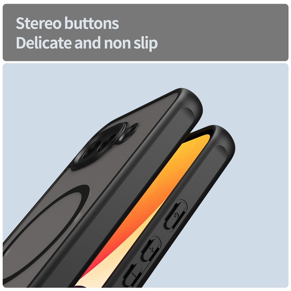 Husa pentru Google Pixel 10a, SKYDDAR INNOVATION, HaloFrost MagSafe II, Antisoc, set cu sticker, Negru