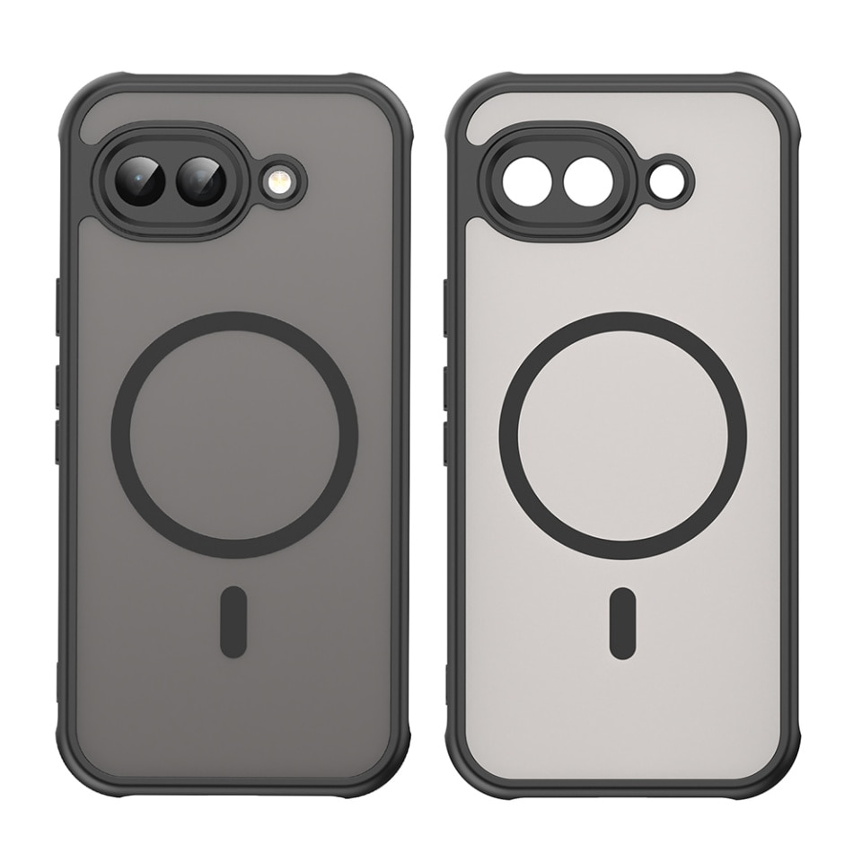 Husa pentru Google Pixel 10a, SKYDDAR INNOVATION, HaloFrost MagSafe II, Antisoc, set cu sticker, Negru