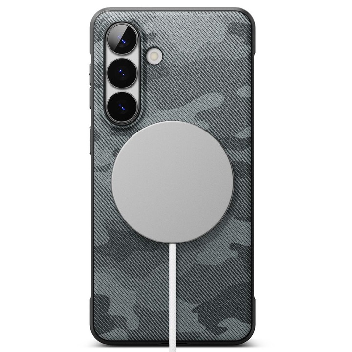 Carcasa Ringke Onyx cu MagSafe compatibila cu Samsung Galaxy S26, Camo Black
